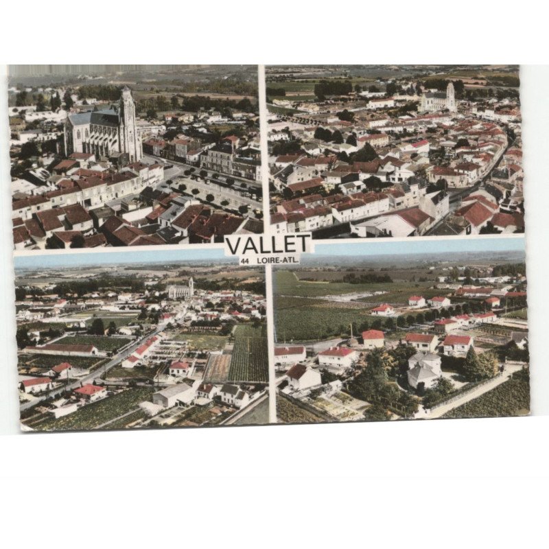 VALLET: 4 vues vue aérienne 10x15 - très bon état