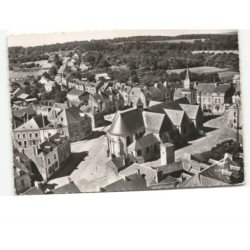 AVESSAC: église et route de redon vue aérienne 10x15 - très bon état