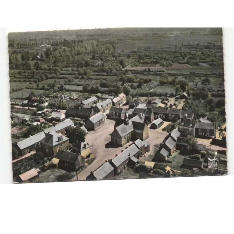 DREFFEAC: l'église et le bourg vue aérienne 10x15 - très bon état