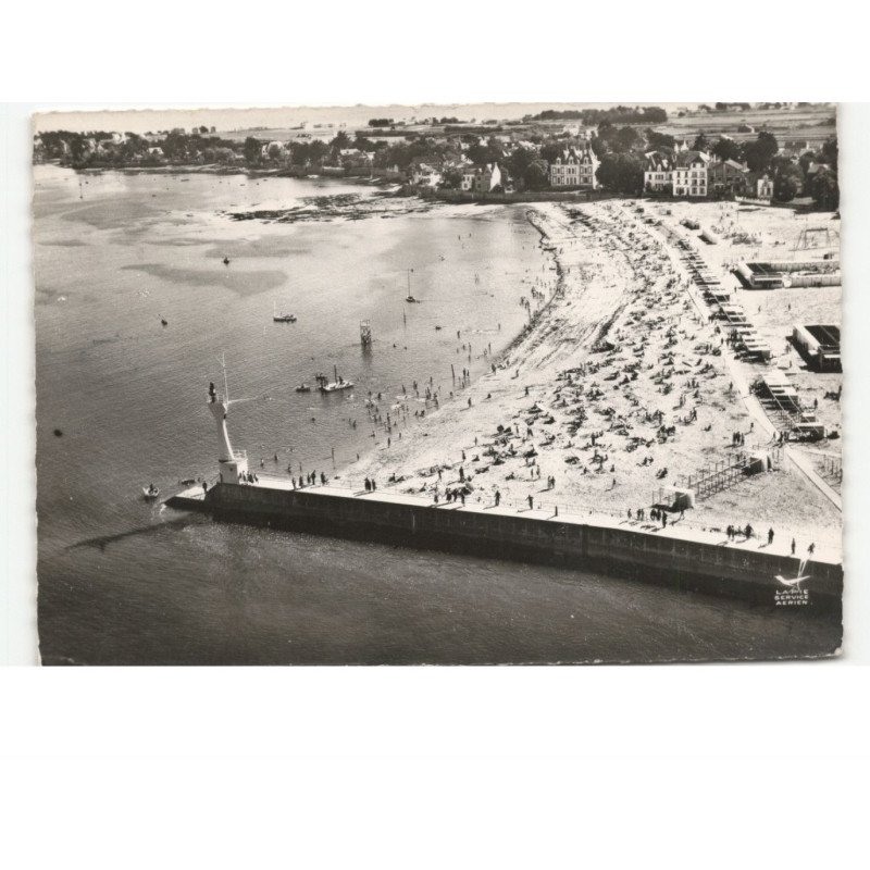 LE POULIGUEN: la plage vue aérienne 10x15 - très bon état