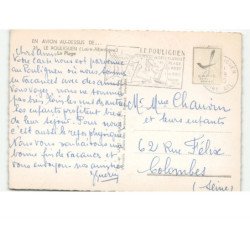 LE POULIGUEN: la plage vue aérienne 10x15 - très bon état