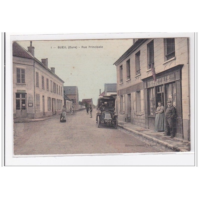 BUEIL : rue principale (toilée) - tres bon etat