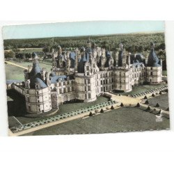 CHAMBORD: le château façade principale vue aérienne 10x15 - état