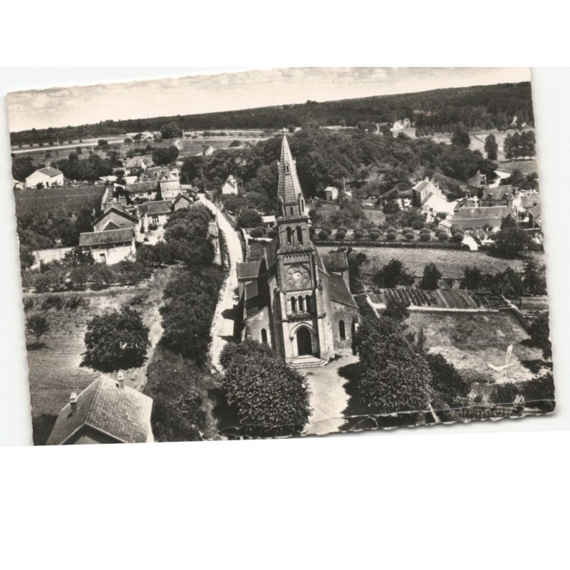 CANDE-sur-BEUVRON: l'église vue aérienne 10x15 - état