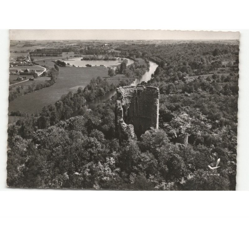 FRETEVAL: la tour et le loir vue aérienne 10x15 - très bon état