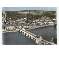MONTRICHARD: le pont sur le cher la maison du passeur: vue aérienne 10x15 - très bon état