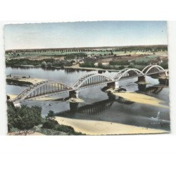 MUIDES-sur-LOIRE: le pont sur la loire vue aérienne 10x15 - très bon état