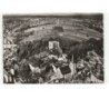MONTRICHARD: l'église sainte-croix le donjon XIIe siècle route de pont levoy vue aérienne 10x15 - très bon état