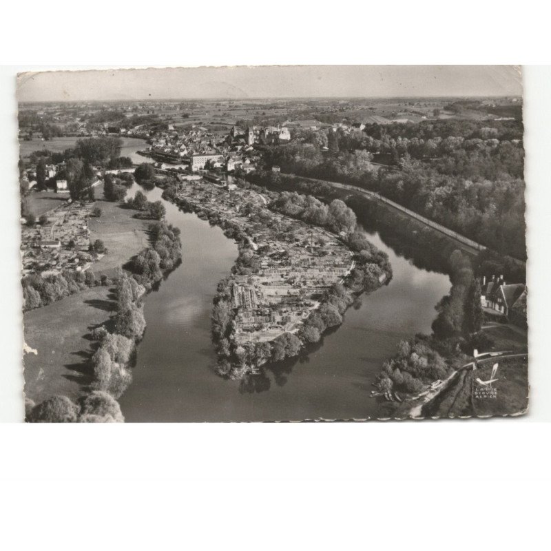 SAINT-AIGNAN-sur-CHER: les jardins de l'ile vue aérienne 10x15 - état