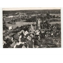 SELLES-SAINT-DENIS: la rue de l'église et la sauldre vue aérienne 10x15 - état