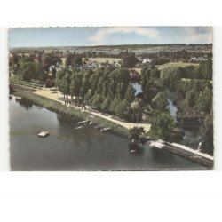 SAINT-AIGNAN-sur-CHER: la plage vue aérienne 10x15 - très bon état
