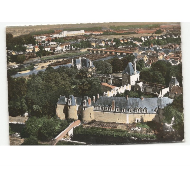 SELLES-sur-CHER: le château vue aérienne 10x15 - très bon état