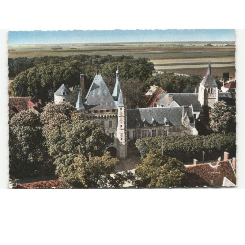 TALCY: le château vue aérienne 10x15 - très bon état