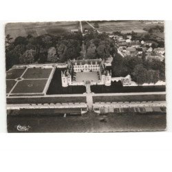 AVARAY: vue du château et de ses jardins vue aérienne 10x15 - très bon état