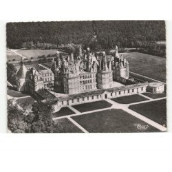 CHAMBORD: le château façade sud la porte royale vue aérienne 10x15 - très bon état