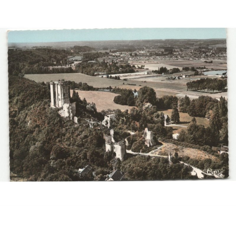 LAVARDIN: vue générale sur le château vue aérienne 10x15 - très bon état