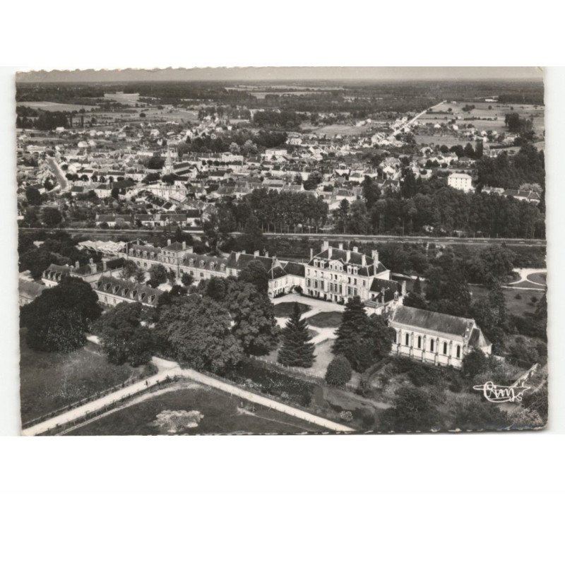 LA MOTTE-BEUVRON: saint-maurice et la ville vue aérienne 10x15 - très bon état