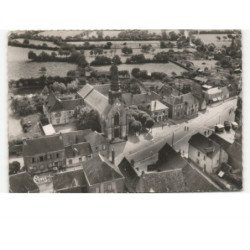 SOUDAY: l'église et la place vue aérienne 10x15 - état