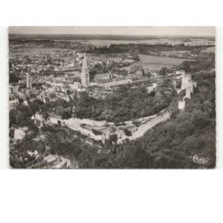 VENDOME: les remparts du château et la ville vue aérienne 10x15 - très bon état