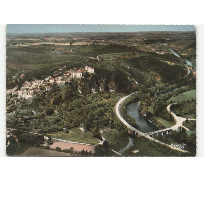 BRUNIQUEL: gorges de l'aveyron vue aérienne 10x15 - très bon état