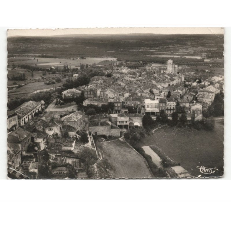 PUY-LAROQUE: vue générale vue aérienne 10x15 - état