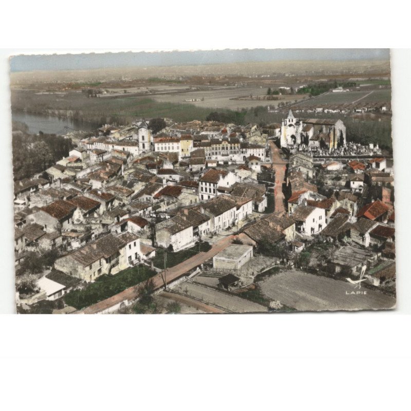 AUVILLAR: vue panoramique vue aérienne 10x15 - très bon état