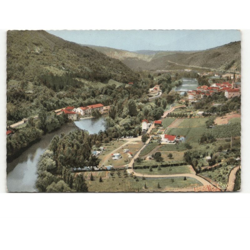SAINT-ANTONIN-NOBLE-VAL: la plage et le camping vue aérienne 10x15 - très bon état