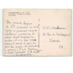 SAINT-ANTONIN-NOBLE-VAL: la plage et le camping vue aérienne 10x15 - très bon état