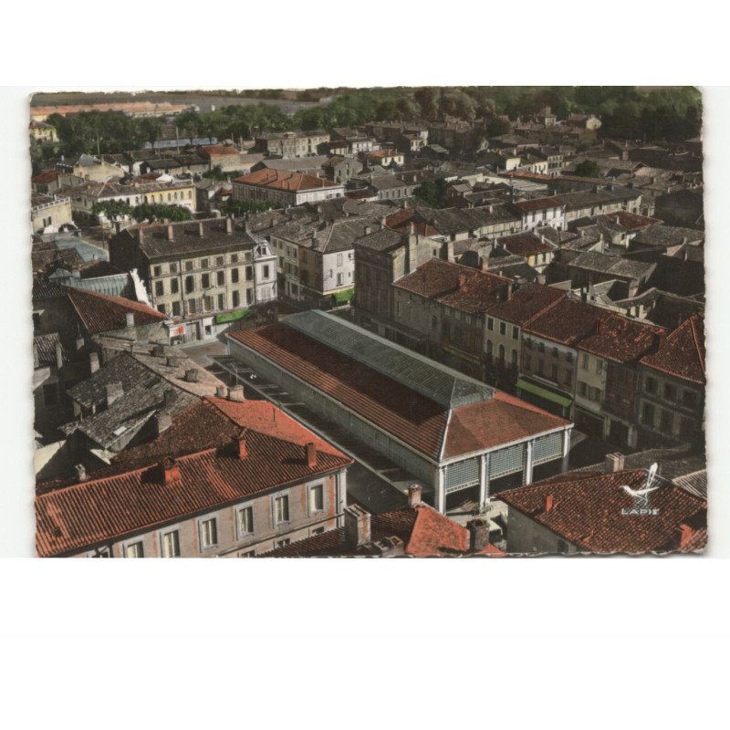 CASTELSARRASIN: nouvelle halle vue aérienne 10x15 - très bon état