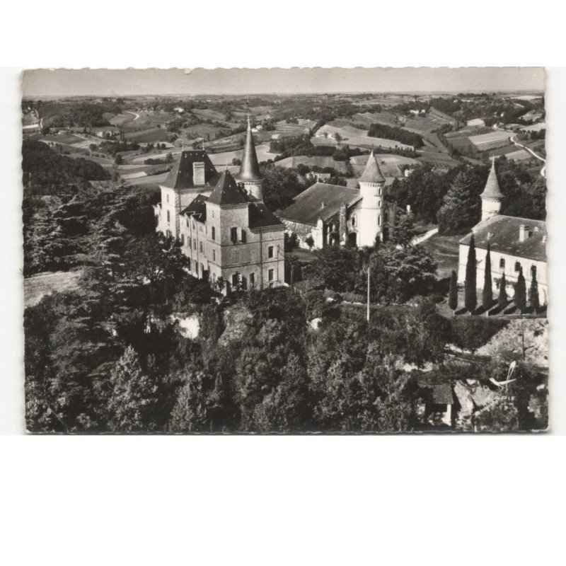 CAZES-MONDENARD: château vue aérienne 10x15 - état