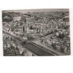 MOISSAC: l'église saint-jacques et la cathédrale vue aérienne 10x15 - très bon état