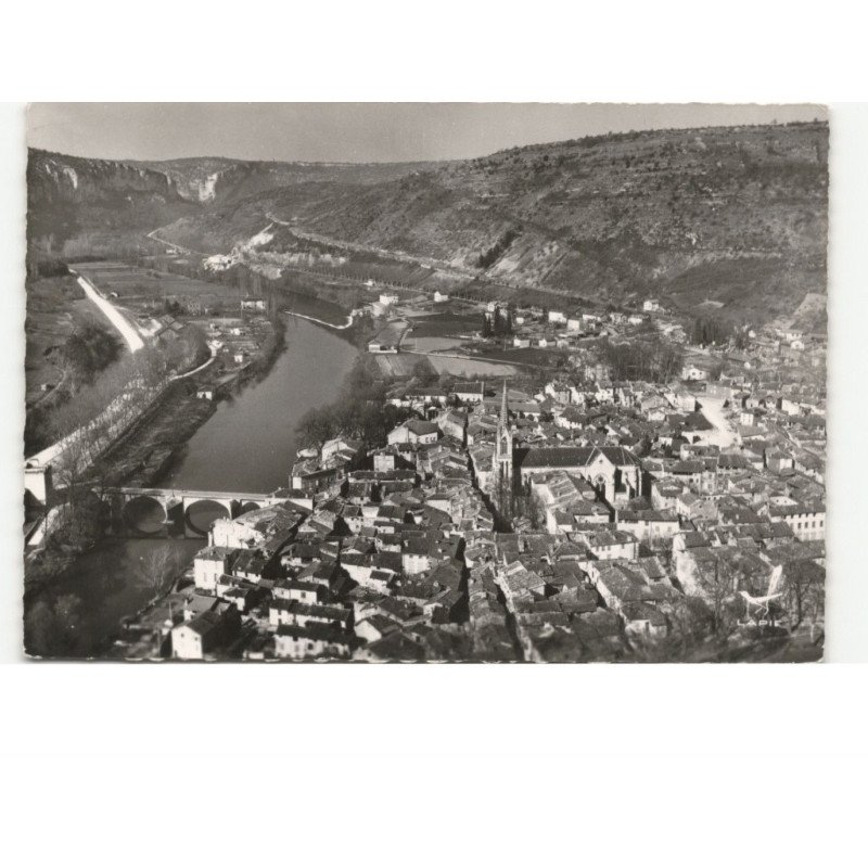 SAINT-ANTONIN-NOBLE-VAL: vue panoramique vers cirque de bône vue aérienne 10x15 - très bon état