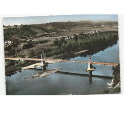 VALENCE D'AGEN: pont d'auvillar sur la garonne vue aérienne 10x15 - très bon état