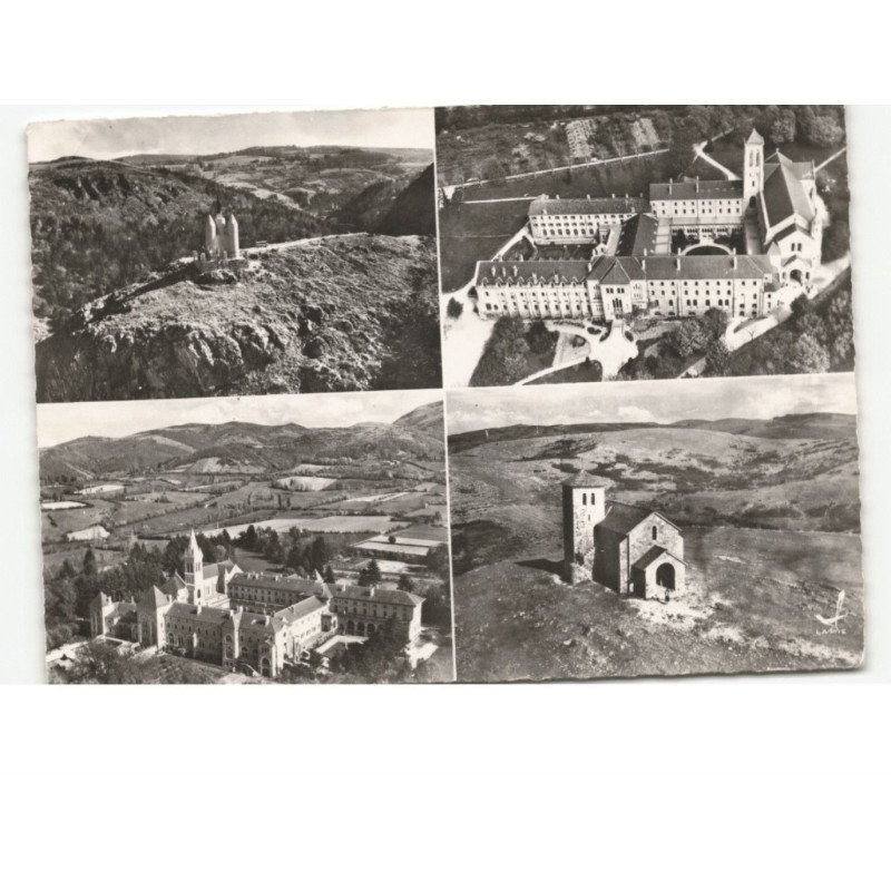 DOURGNE: saint-tapin abbaye saint-benoit et saint-scholastique, chapelle st-féréol vue aérienne 10x15 - très bon état