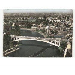 GAILLAC: pont saint-michel et le quai vue aérienne 10x15 - état