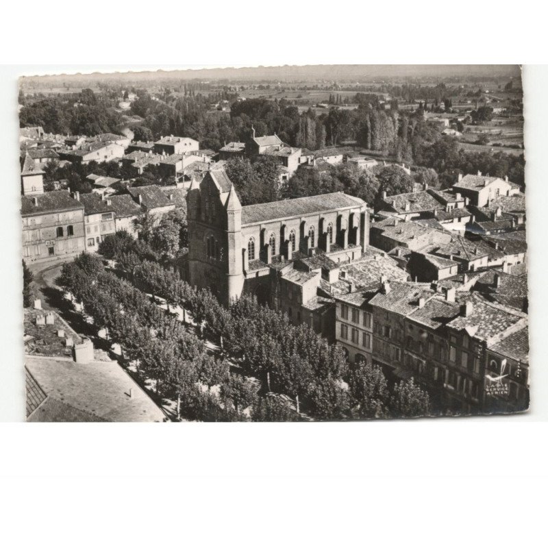 RABASTENS: l'église saint-pierre des blancs vue aérienne 10x15 - état