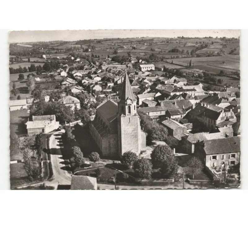VALENCE-D'ALBIGEOIS: l'église vue aérienne 10x15 - très bon état