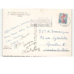 VALENCE-D'ALBIGEOIS: l'église vue aérienne 10x15 - très bon état