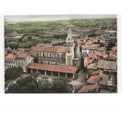 PUYLAURENS: quartier l'église vue aérienne 10x15 - très bon état