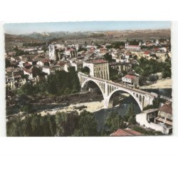 RABASTENS: le carmal, notre-dame du bourg saint-pierre des blancs vue aérienne 10x15 - très bon état
