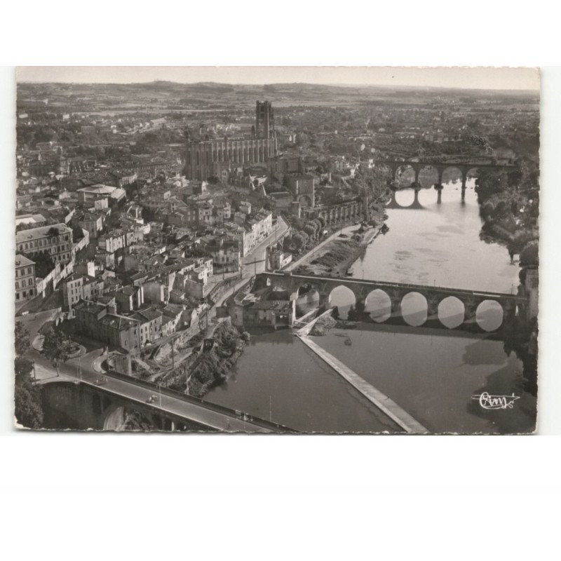 ALBI: ville et tarn vue aérienne 10x15 - très bon état