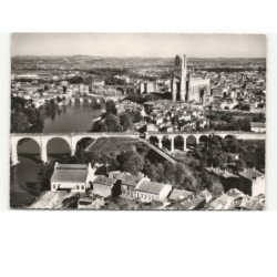ALBI: la cathédrale et les ponts sur le tarn vue aérienne 10x15 - très bon état