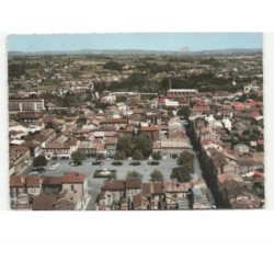CARMAUX: vue générale place Jean-Jaurès vue aérienne 10x15 - très bon état