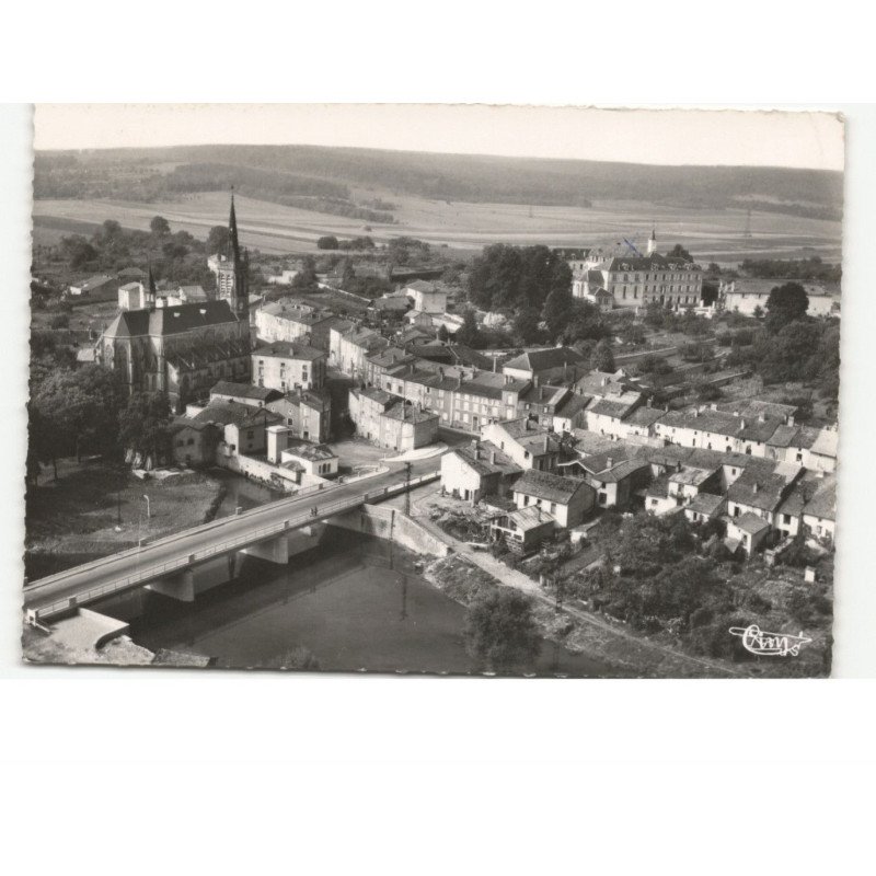 MATTAINCOURT: la basilique, le pensionnat et le pont sur le madon vue aérienne 10x15 - très bon état