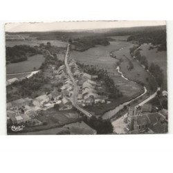 POMPIERRE: au 1er plan l'église et le pont sur le mouzon vue aérienne 10x15 - état