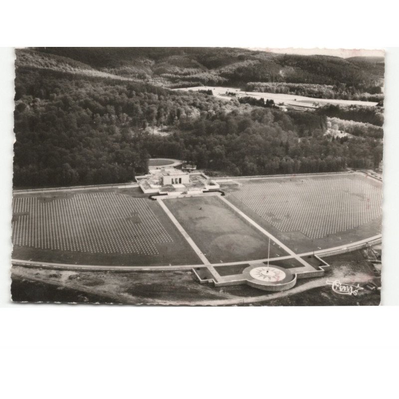 environs EPINAL: cimetière américain de quéquement vue aérienne 10x15 - très bon état