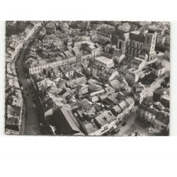 REMIREMONT: la grande rue et église saint-romaric vue aérienne 10x15 - très bon état
