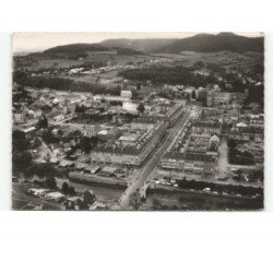 SAINT-DIE: la nouvelle ville, rue thiers et le pont sur la meurthe vue aérienne 10x15 - très bon état