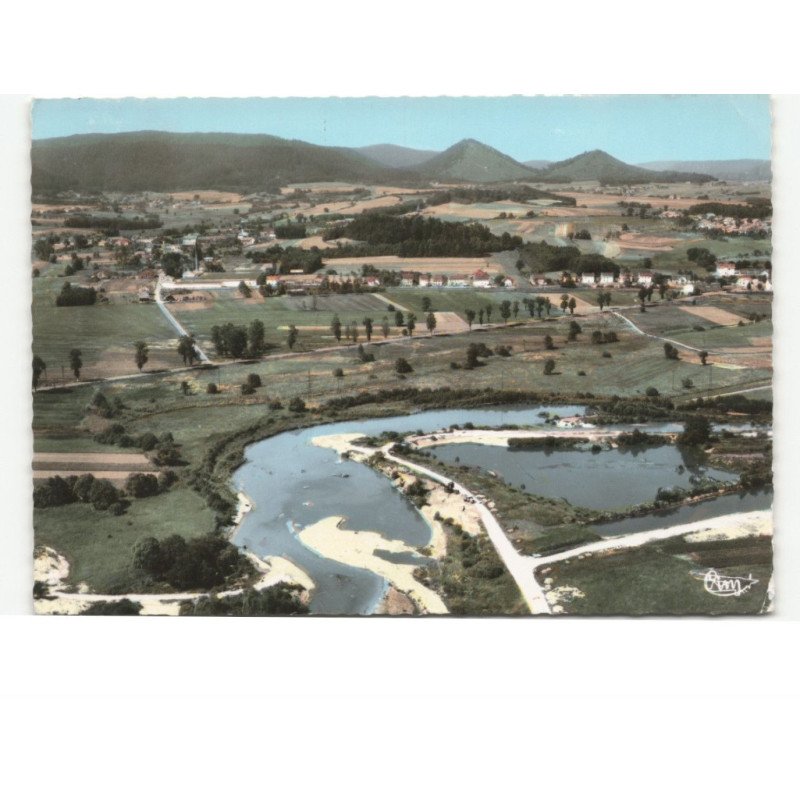 SAINT-MICHEL-sur-MEURTHE: vue panoramique et la meurthe vue aérienne 10x15 - très bon état