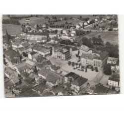 LE VAL-D'AJOL: le centre du val-d'ajol l'hôtel de ville, école et place du monument vue aérienne 10x15 - très bon état